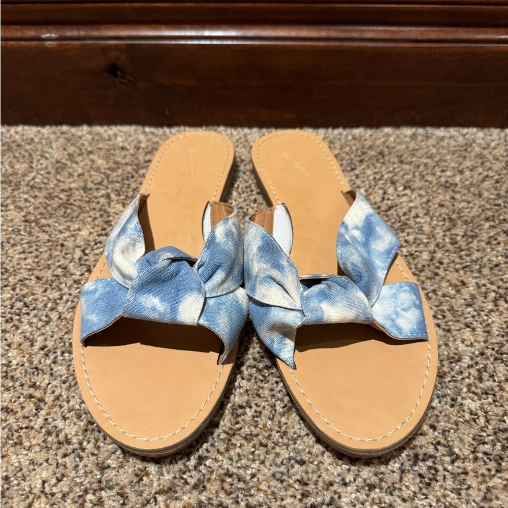 Blue and White Women's Sandals